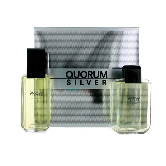 Set 2 Pzs Quorum Silver EDT 100mL + After Shave 100mL
