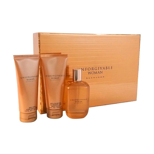 Set 3 Pzs Sean John Unforgivable Woman EDP 125mL + Shower Gel 100mL + Body Lotion 100mL