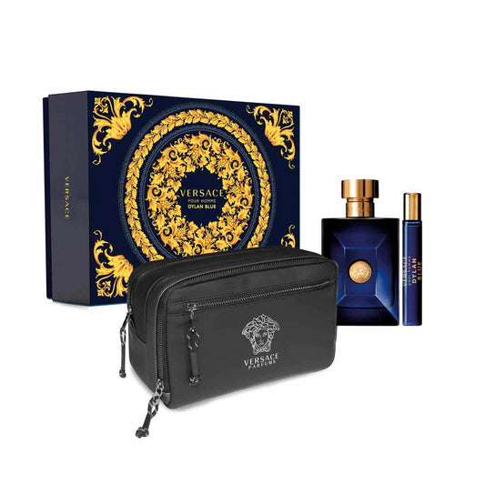 Set 3 Pzs Versace Dylan Blue EDT 100mL + Mini 10mL + Bandolera