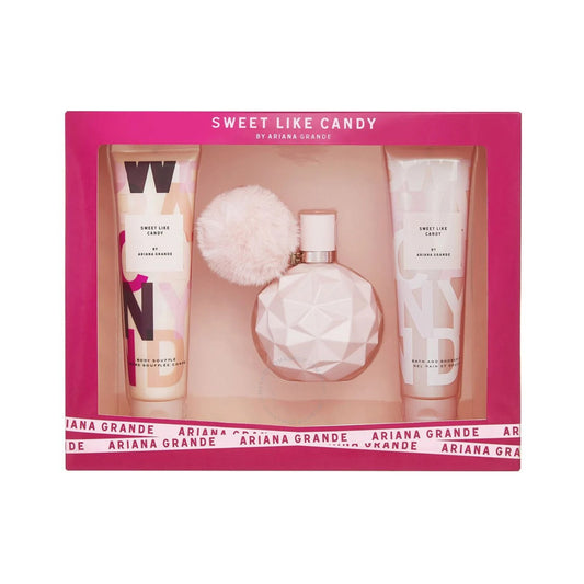 Ariana Grande Sweet Like Candy Set Mujer (EDP 100ml + Body Souffle 100ml + Gel Ducha 100ml)