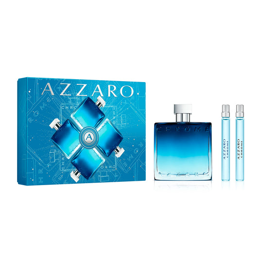 Set Azzaro Chrome EDP 100 ml + EDP 10 ml + EDT 10 ml 3 Piezas