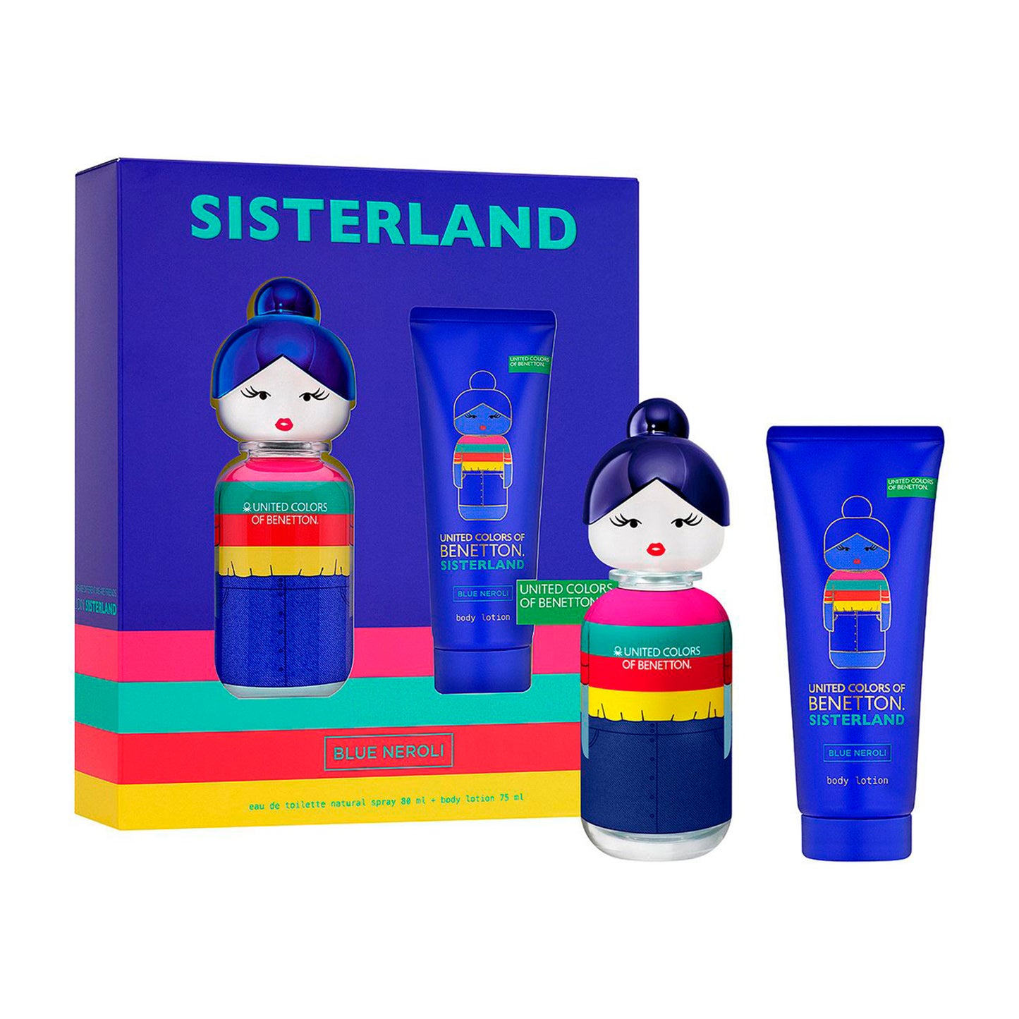 Benetton Sisterland Blue Neroli Set EDT 80ml + Body Lotion 75ml