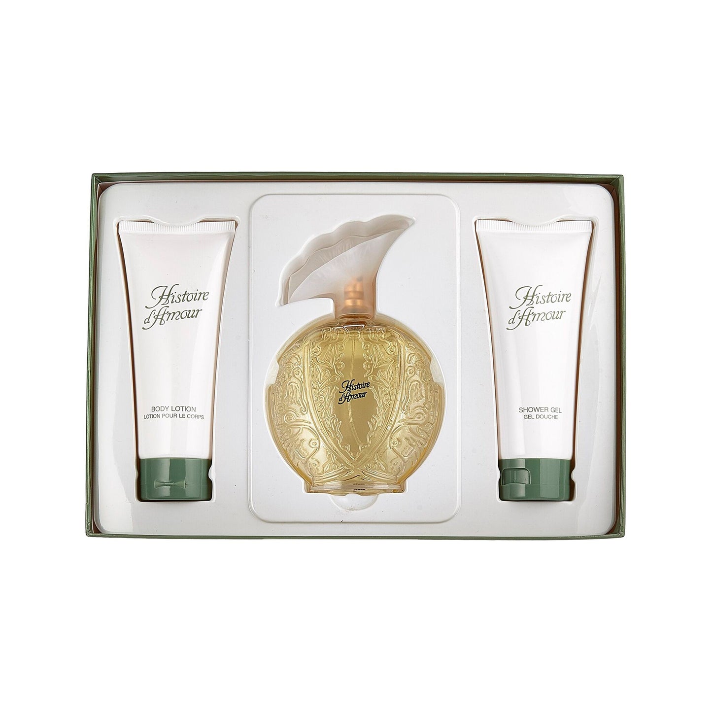 Aubusson Historie D'Amour Gift Set 100mL EDP Spray + Body Lotion 100mL + Shower Gel 100ml
