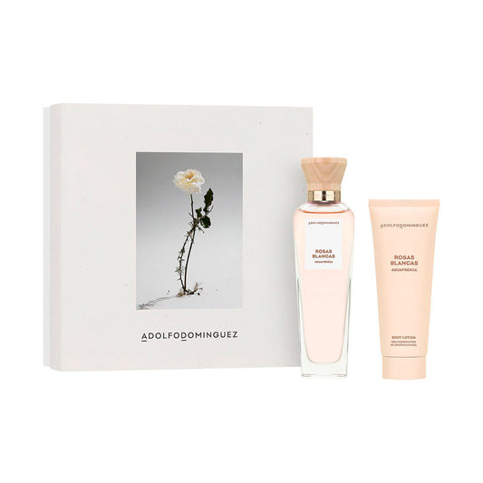 Set Agua Frescas Rosas Blancas Adolfo Dominguez EDT 2 Piezas