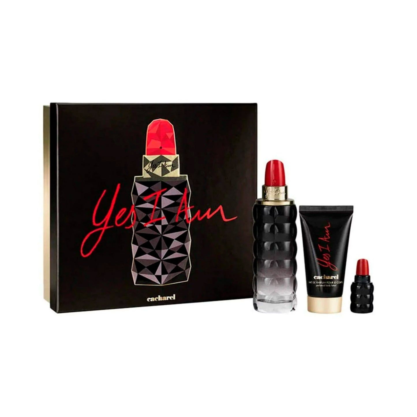 Set Cacharel Yes I Am EDP 75ml + Body Lotion 50ml + Mini 5ml 3Pzs