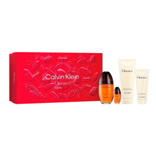 Set Calvin Klein Obsession EDP 100mL + Body Lotion 200mL + Shower Gel 100mL + Mini 15mL