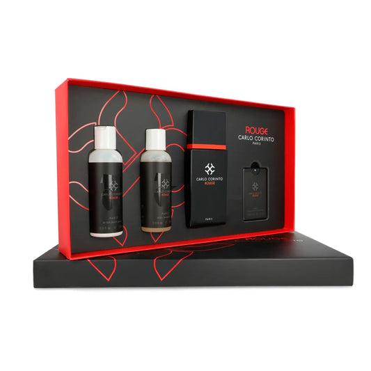 Set Carlo Corinto Rouge 4pzs For Men EDT 100mL