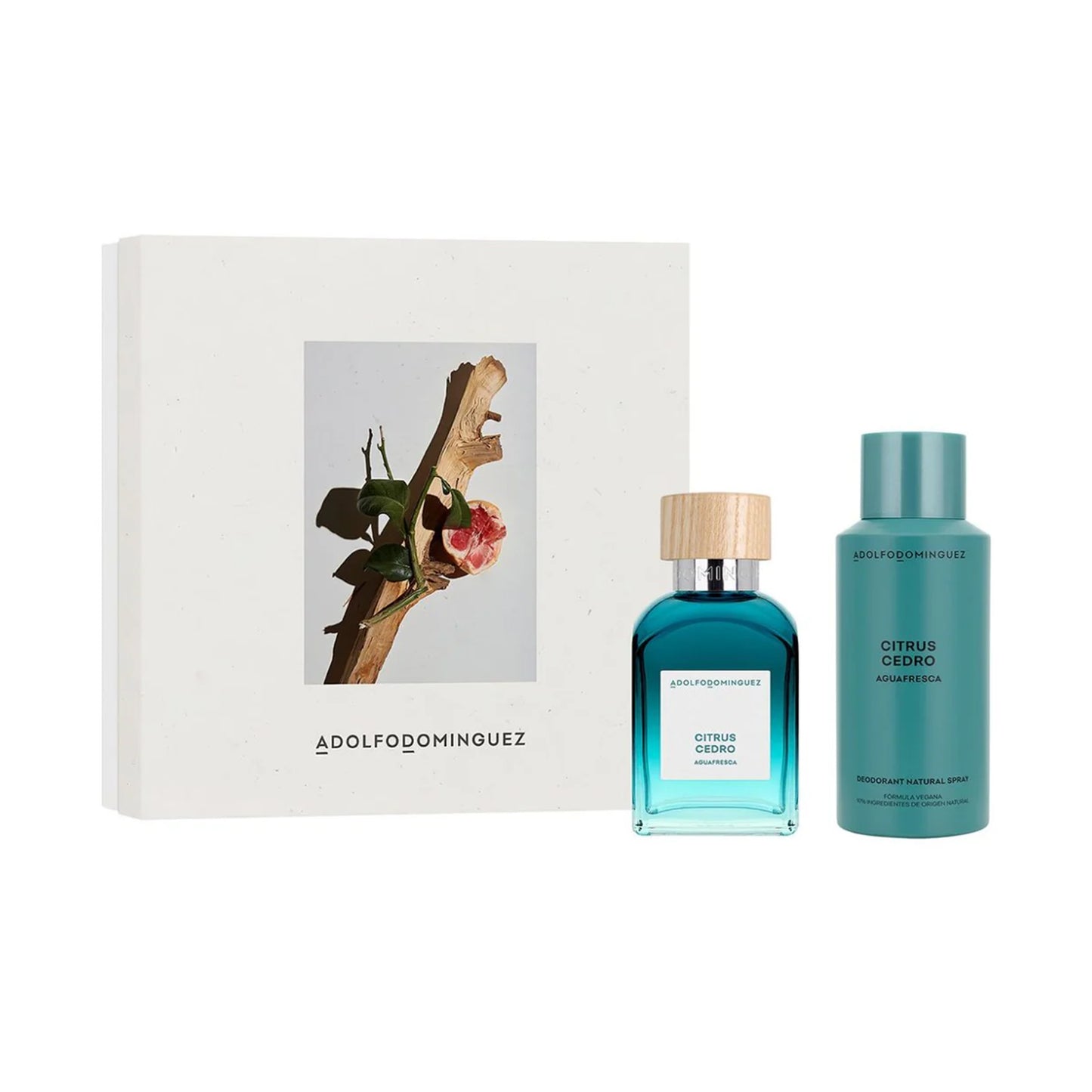 Set Agua Frescas Citrus Cedro Adolfo Dominguez EDT 2 Piezas