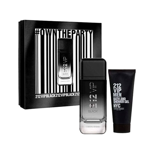 Set Carolina Herrera 2 Pzs 212 VIP Black 100 mL EDP + Shower Gel 100mL