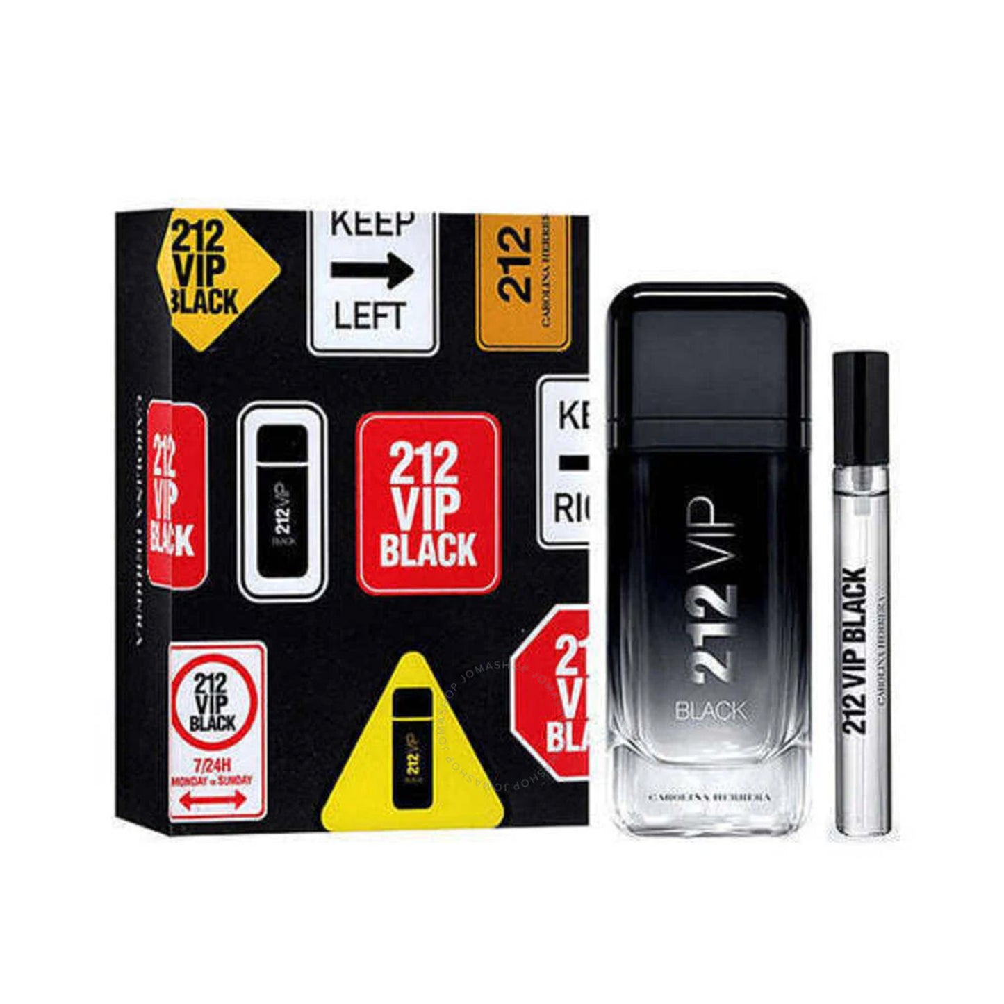 Set Carolina Herrera 212 VIP Black 2 Pzs EDP 100mL + Mini 10mL