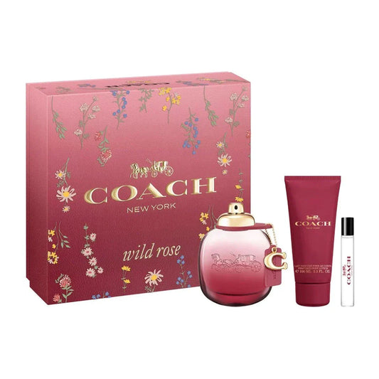 Set Coach Wild Rose 3 Pzs EDP 90mL + Mini 10mL + Body Lotion 100mL