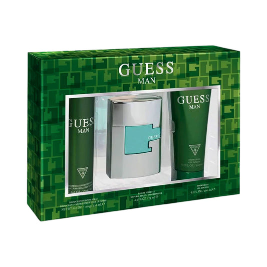 Set 3 Pzs Guess Man EDT 75mL + Body Spray 226mL + Shower Gel 200mL