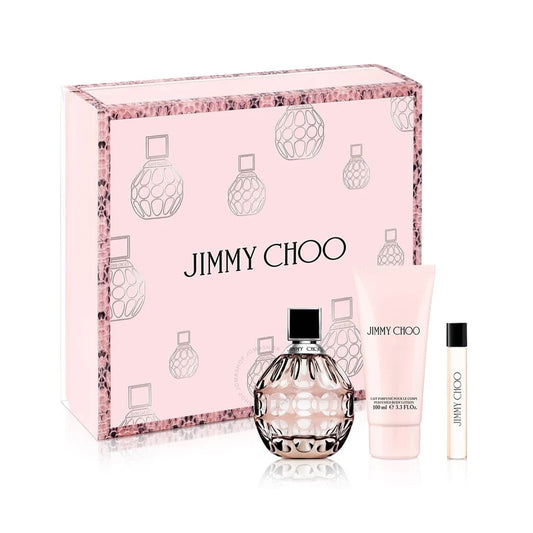 Set 3 Pzs Jimmy Choo For Woman EDP 100mL + Travel Spray 10mL + Body Lotion 100mL