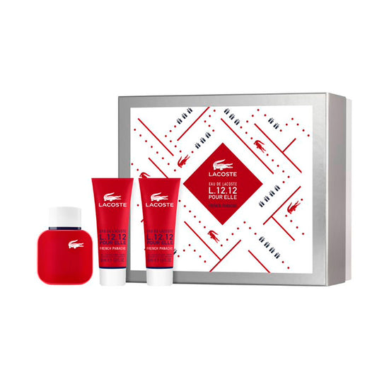 Set 3 Pzs Lacoste L.12.12 French Panache EDT 50mL + 2 Shower Gel 50mL